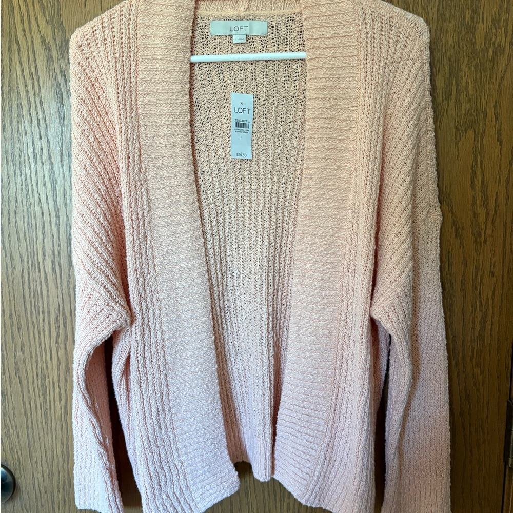 New LOFT Women's Peach Cardigan Sweater
